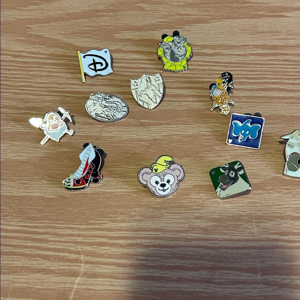 Disney Enamel Pin Collection with Vibrant Colors